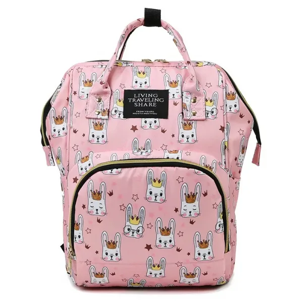 Sac à langer à motif chat Rose