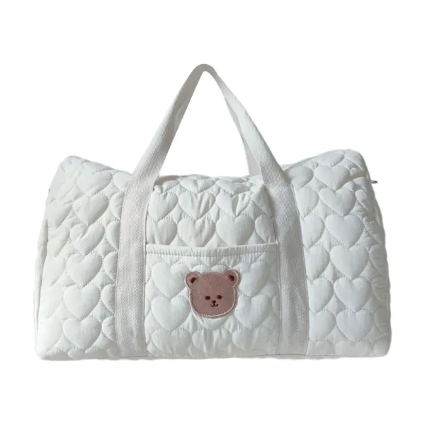 Grand Sac à langer blanc mimi Ours