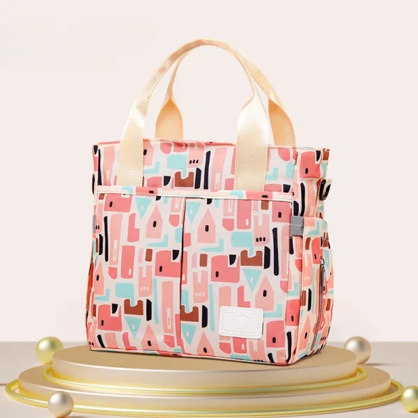 sac à langer à bandoulière floral Terracotta
