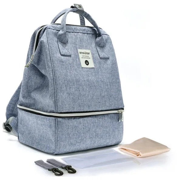 sac à langer à dos Bleu Jeans