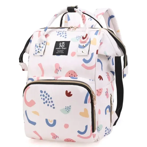 Sac à langer imprimé Rose fraise