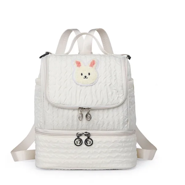 Sac à dos à langer lapin blanc