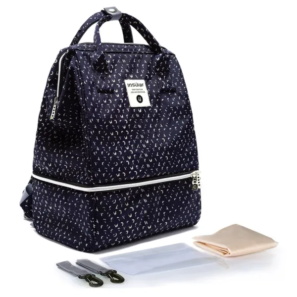 sac à langer à dos bleu nuit