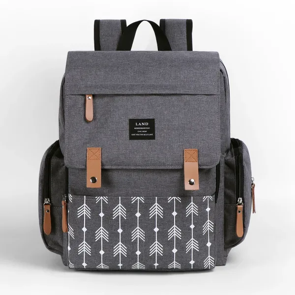 Sac à langer bicolore Flèche grise