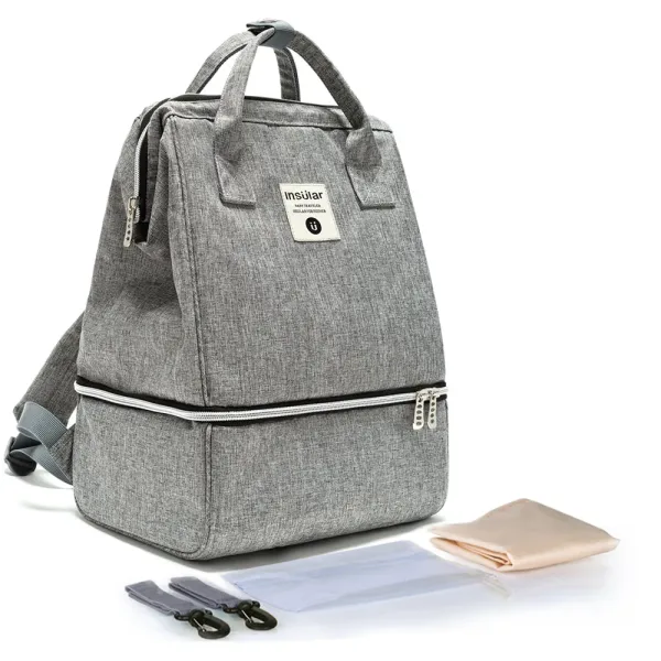 sac à langer à dos Gris