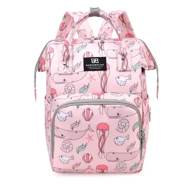 Sac à langer à dos Rose Océan