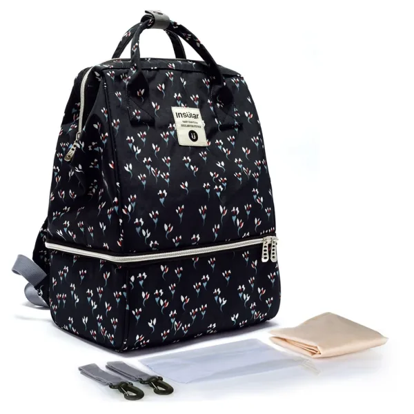 sac à langer à dos Fragment floral