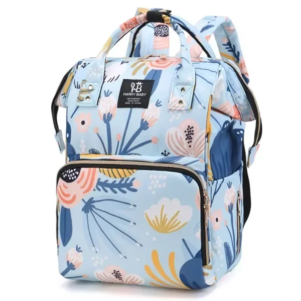Sac à langer imprimé bleu