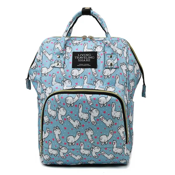 Sac à langer à motif Mouton Bleu
