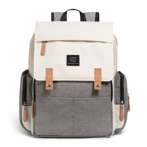 Sac à langer bicolore Beige/Gris