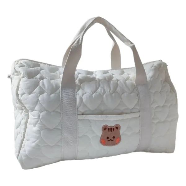 Grand Sac à langer fourre tout blanc