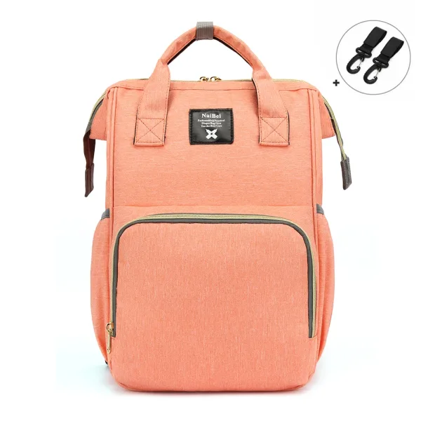Sac à langer à dos imperméable Fashion Orange