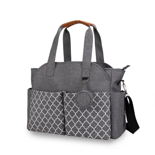 Sac à langer avec bandoulière Gris