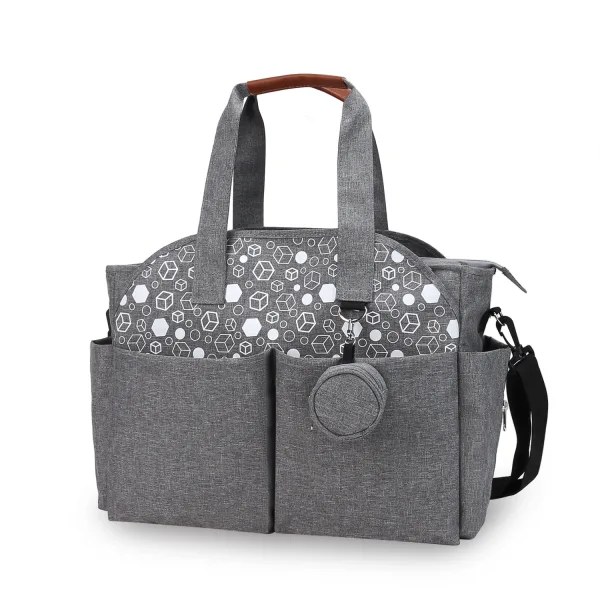 Sac à langer avec bandoulière Gris