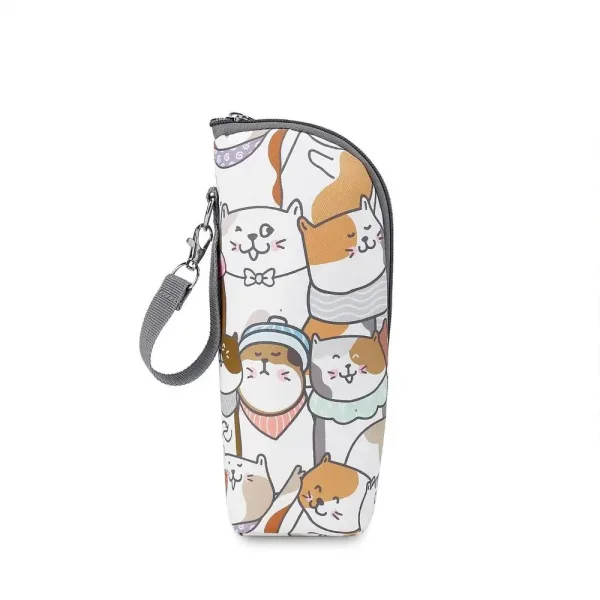 Sac à biberons portatif, motif Chat