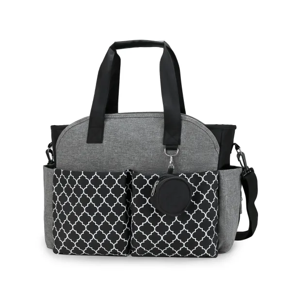 Sac à langer avec bandoulière Gris-Noir