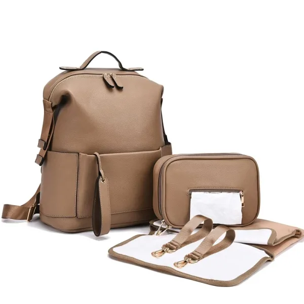 Sacs à couches en cuir Marron
